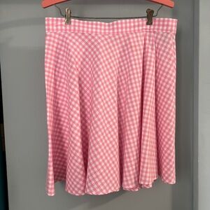 Retrolicious Pink Gingham Circle Skirt